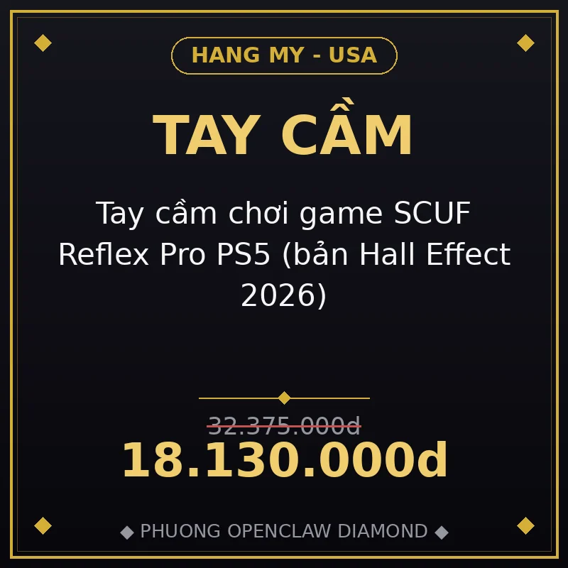 Tay cầm chơi game SCUF Reflex Pro PS5 (bản Hall Effect 2026)