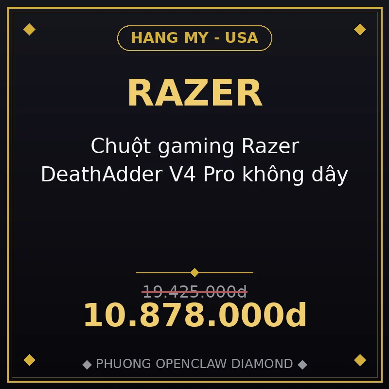 Chuột gaming Razer DeathAdder V4 Pro không dây