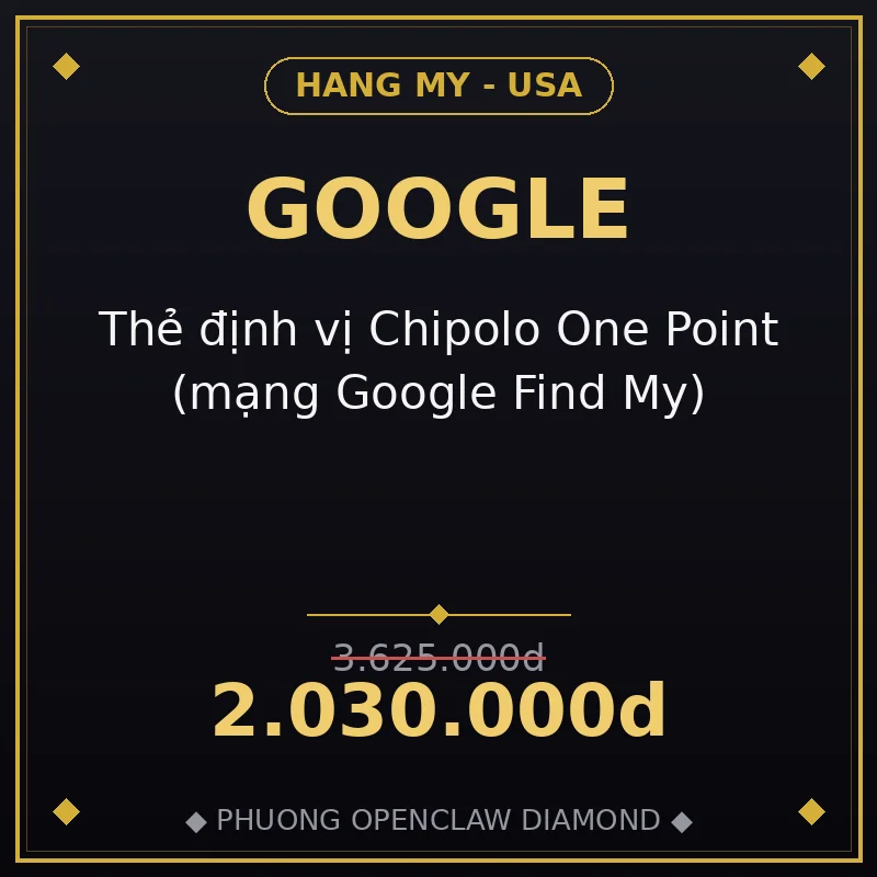 Thẻ định vị Chipolo One Point (mạng Google Find My)