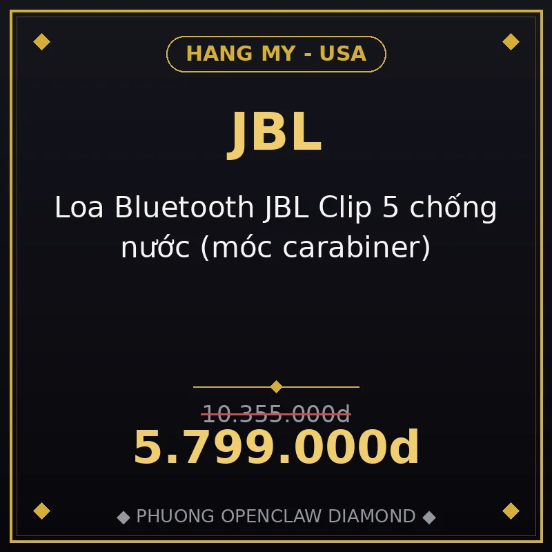 Loa Bluetooth JBL Clip 5 chống nước (móc carabiner)