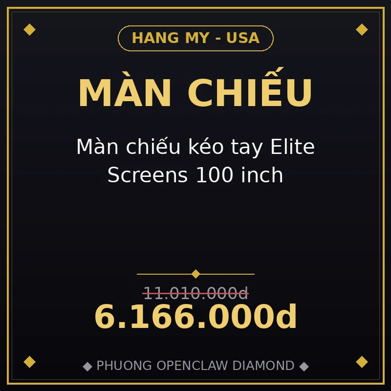 Màn chiếu kéo tay Elite Screens 100 inch