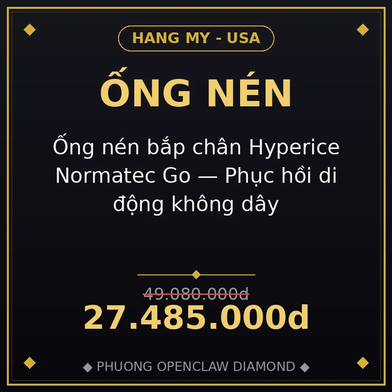 Ống nén bắp chân Hyperice Normatec Go — Phục hồi di động không dây