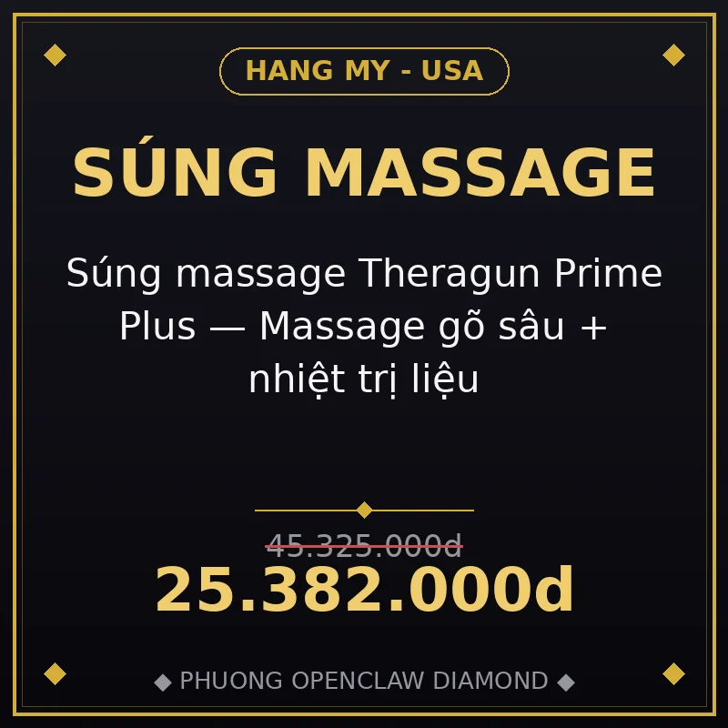 Súng massage Theragun Prime Plus — Massage gõ sâu + nhiệt trị liệu