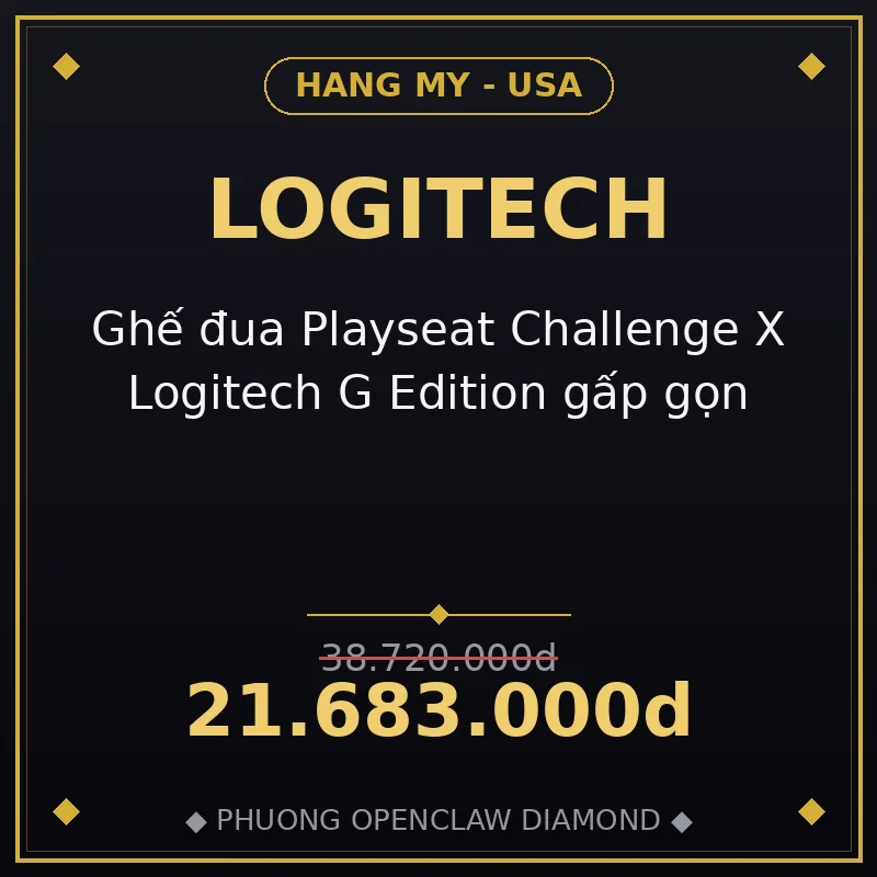 Ghế đua Playseat Challenge X Logitech G Edition gấp gọn